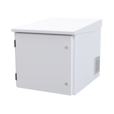 Gabinete PROFUNDO hasta 705 mm  de profundidad, de Exterior de 9UR con Ventiladores y Termostato, Se envía el Gabinete Armado, (Montaje a poste o torre se vende por separado).