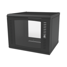 Gabinete para Montaje en Pared Fijo, con 9 Unidades de Rack, de 19in, Puerta de Cristal Templado, Fabricado en Acero