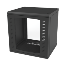 Gabinete para Montaje en Pared Cuerpo Fijo, con 12 Unidades de Rack, de 19in, Puerta de Cristal Templado, Fabricado en Acero