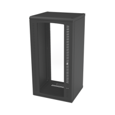 Gabinete para Montaje en Pared, Puerta de Cristal Templado, Cuerpo Fijo con Rack 19