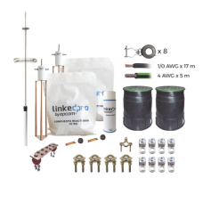Kit Pararrayo LINKEDPRO con Accesorios de Instalación en Torre de Hasta 12 m de Altura. Kit Pararrayo LINKEDPRO con Accesorios de Instalación en Torre de Hasta 12 m de Altura.
