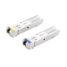 Transceptores Ópticos Bidireccionales SFP (Mini-Gbic) / Monomodo 1310 & 1550 nm / 1.25 Gbps / 1000BASE-BX / Conector LC/UPC Simplex / DDM / Hasta 3 km / 2 Piezas Transceptores Ópticos Bidireccionales SFP (Mini-Gbic) / Monomodo 1310 & 1550 nm / 1.25 Gbps / 1000BASE-BX / Conector LC/UPC Simplex / DDM / Hasta 3 km / 2 Piezas