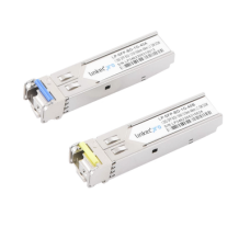 Transceptores Ópticos Bidireccionales SFP (Mini-Gbic) / Monomodo 1310 & 1550 nm / 1.25 Gbps / 1000BASE-BX / Conector LC/UPC Simplex / DDM / Hasta 40 km / 2 Piezas Transceptores Ópticos Bidireccionales SFP (Mini-Gbic) / Monomodo 1310 & 1550 nm / 1.25 Gbps / 1000BASE-BX / Conector LC/UPC Simplex / DDM / Hasta 40 km / 2 Piezas