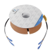 Carrete de Fibra Óptica Monomodo con conectores SC-SC Duplex, Reforzada con Kevlar, de 50 metros