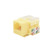 Módulo Jack Keystone Cat6 con Terminación 110 (Punchdown) para Faceplate - Color Amarillo