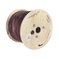 Carrete de 2 Kilómetros (6561.68 Pies) de Fibra Óptica Aérea Mini Figura 8 G.657A1 Tipo Drop, Monomodo de 1 Hilo (Unifibra), Color Negro, Span 80