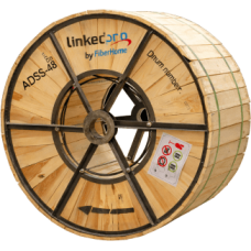 Carrete 4 Kilómetros de Fibra Óptica (ADSS) G.652D Armada Anti Roedor, Dieléctrica, Monomodo 48 Hilos, Span 200 (Para instalaciones aéreas, en tubería o enterrado directo)