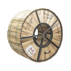 Carrete de 4 Kilómetros de Fibra Óptica para Exterior G.652D, Armada, Monomodo de 24 Hilos, Loose Tube, Color Negro, para Instalación en Ducto Subterráneo o Enterrado Directo