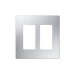 Tapa Color tipo metálico Satin para interruptor o dimmer Lutron, 2 gang, limpio y moderno