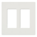 Placa de pared 2 espacios, para atenuador (dimmer), apagador ó control remoto inalámbrico LUTRON.