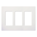 Tapa Color Blanco para interruptor o dimmer Lutron, 3 gang, limpio y moderno