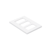 Tapa Color Blanco para interruptor o dimmer Lutron, 3 gang, limpio y moderno