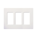 Tapa Color Blanco Snow para interruptor o dimmer Lutron, 3 gang, limpio y moderno