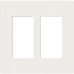 Placa de pared 2 espacios, para atenuador (dimmer), apagador ó control remoto inalámbrico LUTRON.