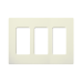Tapa Color Blanco Biscuit para interruptor o dimmer Lutron, 3 gang, limpio y moderno