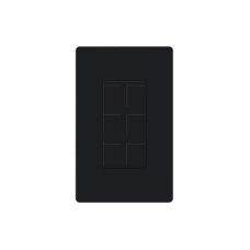 Placa de 6 puertos color negro