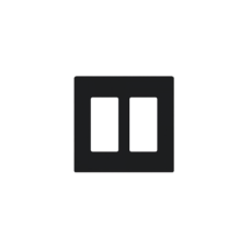 Placa de pared 2 espacio, para atenuador (dimmer), switch ó control remoto PICO inalámbrico.