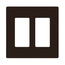 Placa de pared 2 espacio, para atenuador (dimmer), switch ó control remoto PICO inalámbrico.