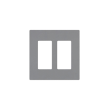Tapa Color Gris para interruptor o dimmer Lutron, 2 gang, limpio y moderno