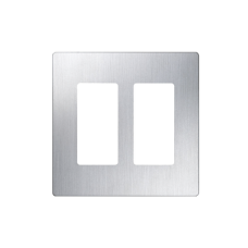 Tapa Color tipo metálico Satin para interruptor o dimmer Lutron, 2 gang, limpio y moderno