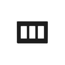 Tapa Color Blanco Negro para interruptor o dimmer Lutron, 3 gang, limpio y moderno