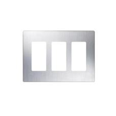Tapa Color Metalico para interruptor o dimmer Lutron, 3 gang, limpio y moderno