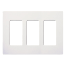 Tapa Color Blanco para interruptor o dimmer Lutron, 3 gang, limpio y moderno