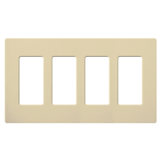 Placa de pared 4 espacios, color blanco, para atenuador (dimmer), switch ó control remoto PICO inalámbrico Placa de pared 4 espacios, color blanco, para atenuador (dimmer), switch ó control remoto PICO inalámbrico