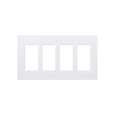 Placa de pared 4 espacios, color blanco, para atenuador (dimmer), switch ó control remoto PICO inalámbrico Placa de pared 4 espacios, color blanco, para atenuador (dimmer), switch ó control remoto PICO inalámbrico