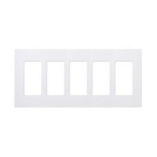 Placa de pared 5 espacios, para atenuador (dimmer), switch ó control remoto PICO inalámbrico Placa de pared 5 espacios, para atenuador (dimmer), switch ó control remoto PICO inalámbrico