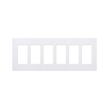 Placa de pared 6 espacios, para atenuador (dimmer), switch ó control remoto PICO inalámbrico Placa de pared 6 espacios, para atenuador (dimmer), switch ó control remoto PICO inalámbrico