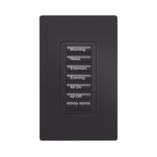 (RadioRA2) Teclado Seetouch Hibrido 6 botones, 2 botones subir/bajar, programe escenas diferentes en cada botón,puede instalarse en un interruptor de luz.