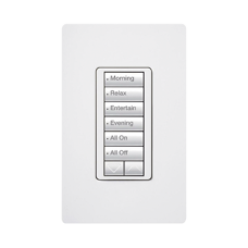 (RadioRA2) Teclado Seetouch Hibrido 6 botones, 2 botones subir/bajar, programe escenas diferentes en cada botón,puede instalarse en un interruptor de luz.