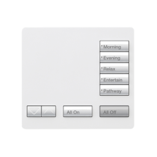 Teclado seetouch, sobre mesa 5 botones,  Botonera Retroiluminada / programe escenas diferentes en cada botón.