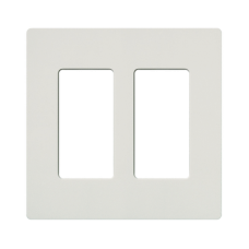 Tapa Color Blanco Satin Snow para interruptor o dimmer Lutron, 2 gang, limpio y moderno