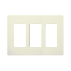 Tapa Color Blanco Biscuit para interruptor o dimmer Lutron, 3 gang, limpio y moderno