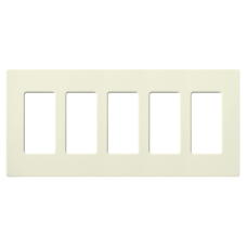 Placa de pared 3 espacios, color blanco, para atenuador (dimmer), switch ó control remoto PICO inalámbrico.