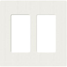 Placa de pared 2 espacios, para atenuador (dimmer), apagador ó control remoto inalámbrico LUTRON.