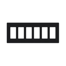 Placa 6 espacios pata dimmer o apagadores Lutron