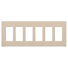 Placa 6 espacios pata dimmer o apagadores Lutron