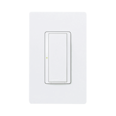 (RadioRA2) Switch on/off  RRD-8S-DV-WH de doble voltaje, un solo polo 120V/, 8A/, 1/10HP 3A en motores, apaga y enciende iluminación ó motor, NO requiere cable neutro.