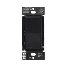 (RadioRa3) Apagador On/Off sunnata color negro satin, 8A de iluminación, 5.8A Motor