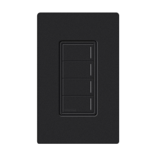 (RadioRa3) Botonera Sunnata Negro 4 escenas para Radio RA3, programe escenas diferentes en cada botón.