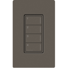 (RadioRa3) Botonera Sunnata Negro 3 escenas y 2 botones subir/bajar para Radio RA3, programe escenas diferentes en cada botón.