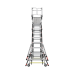 Escalera de Fibra de Vidrio  con Jaula de 8'-14' (2.44 - 4.27 m). Con Ajuste en Ruedas (RATCHET™ Leveler) (SKU:18515-817).