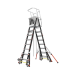 Escalera de Fibra de Vidrio  con Jaula de 8'-14' (2.44 - 4.27 m). Con Ajuste en Ruedas (RATCHET™ Leveler) (SKU:18515-817).