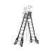Escalera de Fibra de Vidrio  con Jaula de 8'-14' (2.44 - 4.27 m). Con Ajuste en Ruedas (RATCHET™ Leveler) (SKU:18515-817).