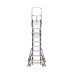 Escalera de Fibra de Vidrio  con Jaula de 8'-14' (2.44 - 4.27 m). Con Ajuste en Ruedas (RATCHET™ Leveler) (SKU:18515-817).