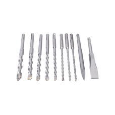 Juego con 10 piezas de brocas y cinceles SDS PLUS