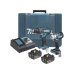 Kit de Rotomartillo Atornillador DHP482 + Atornillador de Impacto DTW301, incluye 2 Baterías BL1850B, 1 Cargador DC18SD y Maletín Plastico